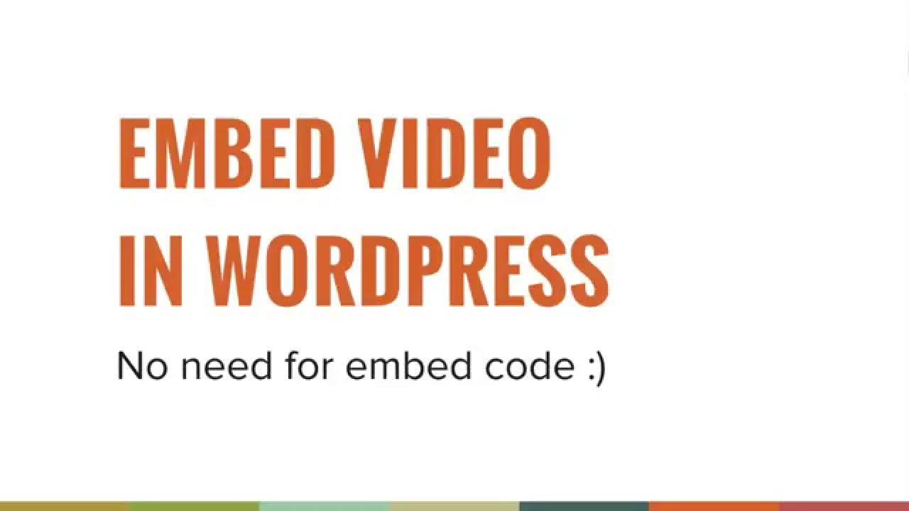 Embed media in WordPress (without using embed code)