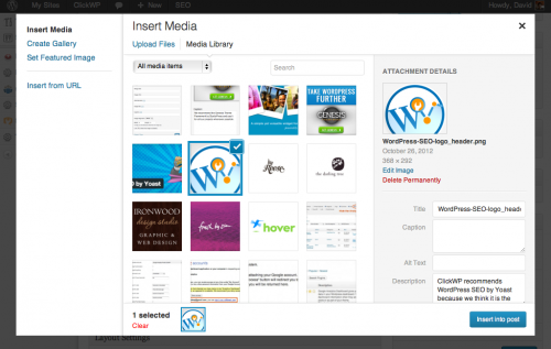 The brand new Media Manager